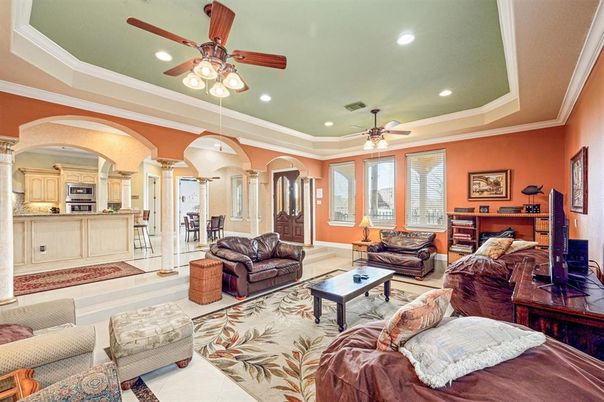 Interior, Kitchen, Living room, Recessed Lighting