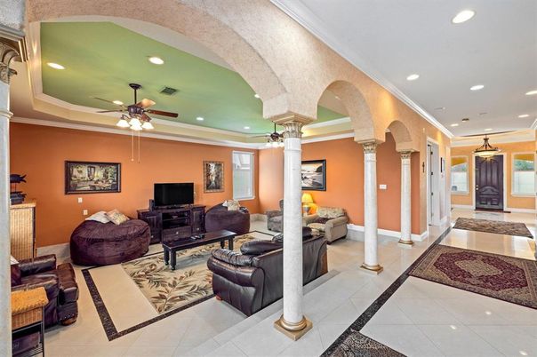 Interior, Living room, Recessed Lighting