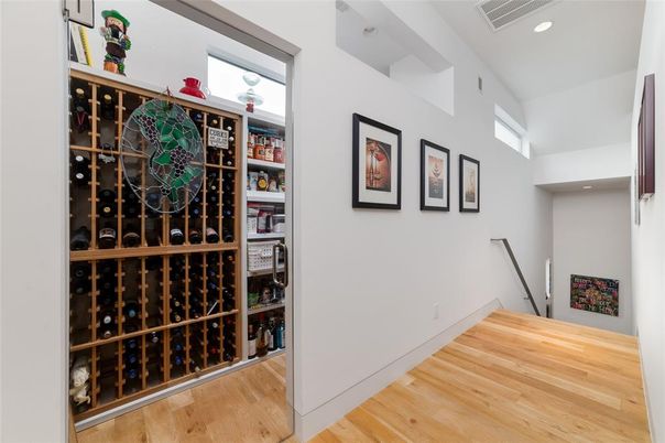 Interior, Recessed Lighting, Wine Storage, Wood Texture Flooring