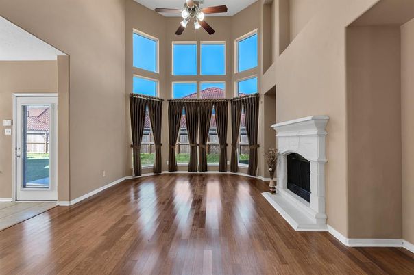 Empty room, Fireplace, Interior, Wood Texture Flooring