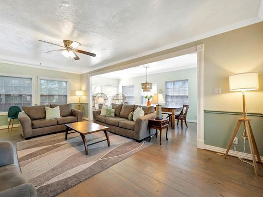 Dining room, Interior, Living room, Pendant Lights, Wood Texture Flooring