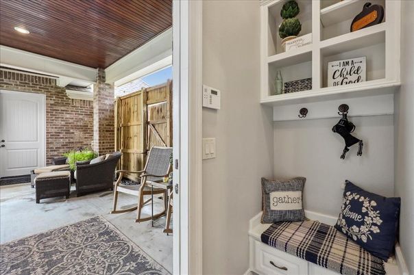 Interior, Recessed Lighting, Stone Walls, Wooden Ceilings
