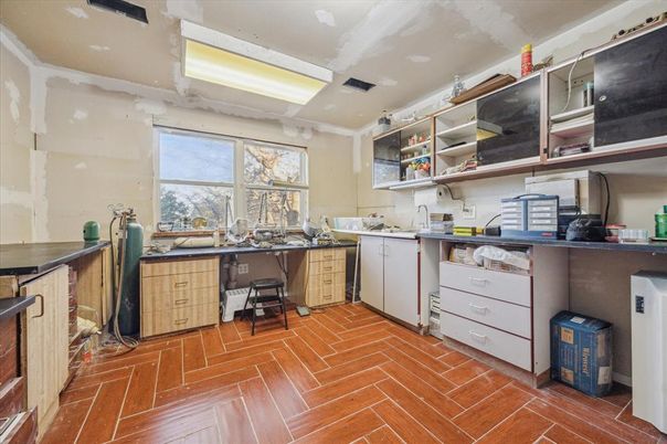 Interior, Kitchen, Wood Texture Flooring