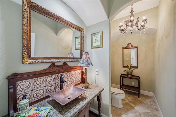 Bathroom, Chandelier, Interior