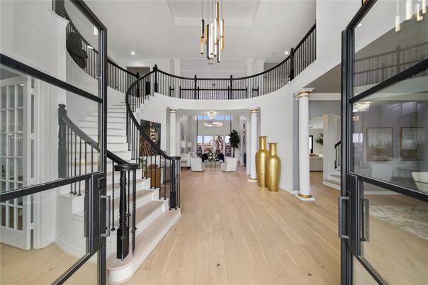 Chandelier, Interior, Pendant Lights, Recessed Lighting, Wood Texture Flooring