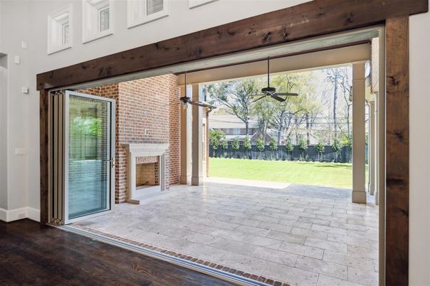 Fireplace, Interior, Stone Walls, Wood Texture Flooring