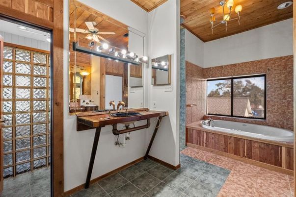 Bathroom, Interior, Wooden Ceilings
