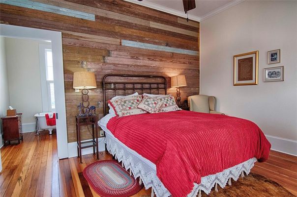 Bedroom, Interior, Wood Texture Flooring, Wooden Walls