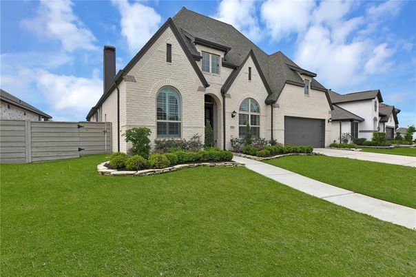 Attached, Backyard, Exterior, Facade, Brick Facade, French Provincial