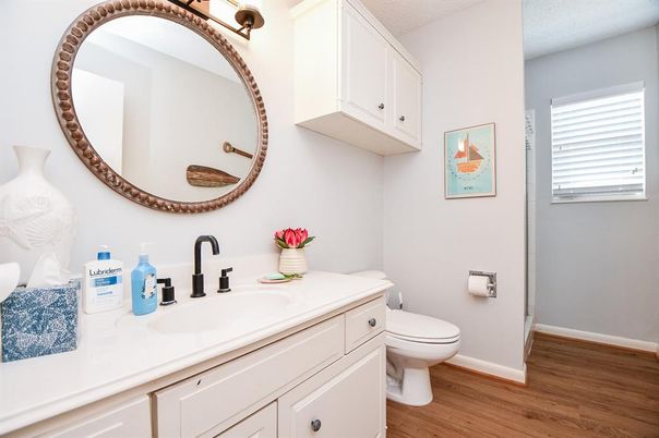 Bathroom, Interior, Wood Texture Flooring
