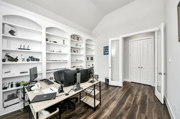Home Office, Interior, Wood Texture Flooring