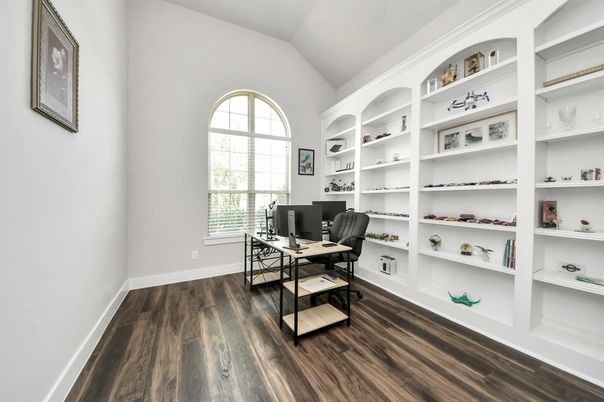 Home Office, Interior, Wood Texture Flooring