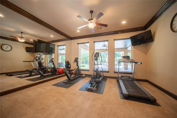 Fitness Equipment, Interior, Recessed Lighting