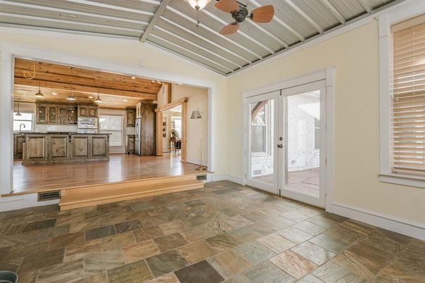 Interior, Kitchen, Pendant Lights, Recessed Lighting, Wooden Ceilings