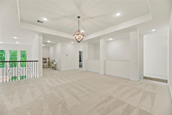Empty room, Interior, Pendant Lights, Recessed Lighting