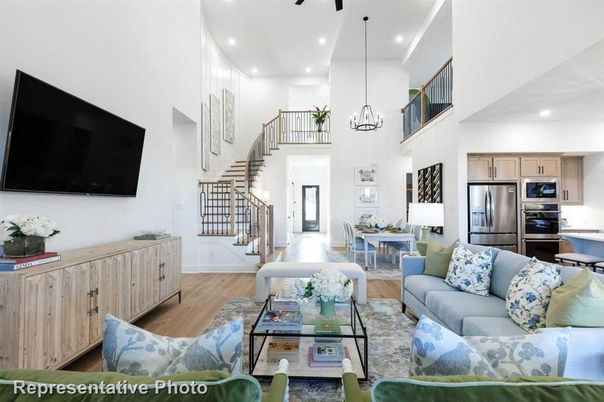 Dining room, Interior, Kitchen, Living room, Pendant Lights, Recessed Lighting, Stainless Steel Appliances, Wood Texture Flooring