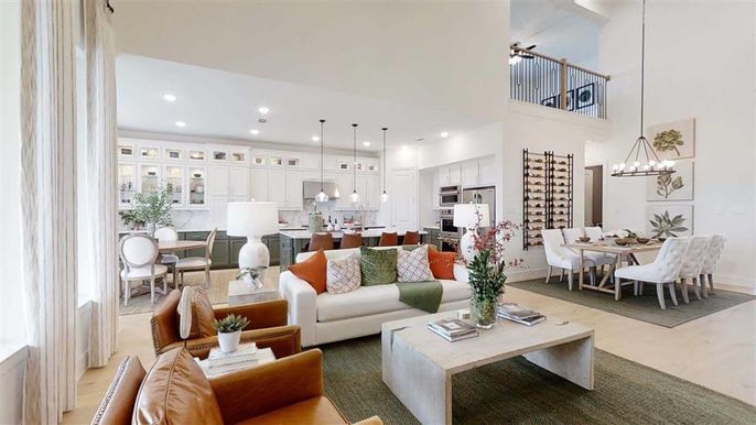 Dining room, Interior, Kitchen, Living room, Pendant Lights, Recessed Lighting, Stainless Steel Appliances