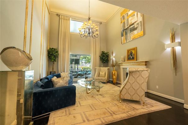 Chandelier, Fireplace, Interior, Living room, Wood Texture Flooring