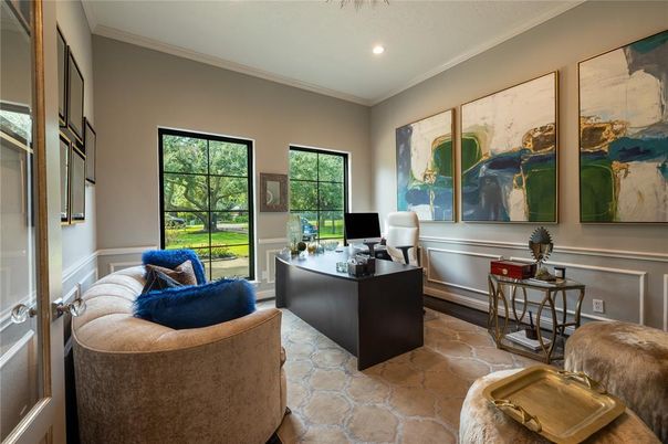 Home Office, Interior, Recessed Lighting