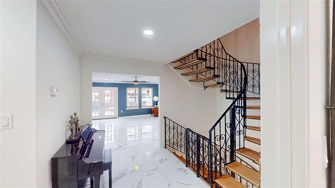 Interior, Marble, Recessed Lighting