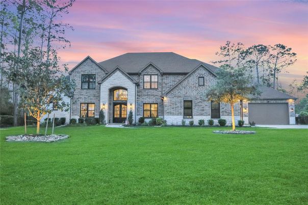 Attached, Backyard, Exterior, Facade, Brick Facade, French Provincial
