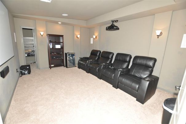 Home Theatre Room, Interior, Projection Screen, Recessed Lighting, Theatre Room