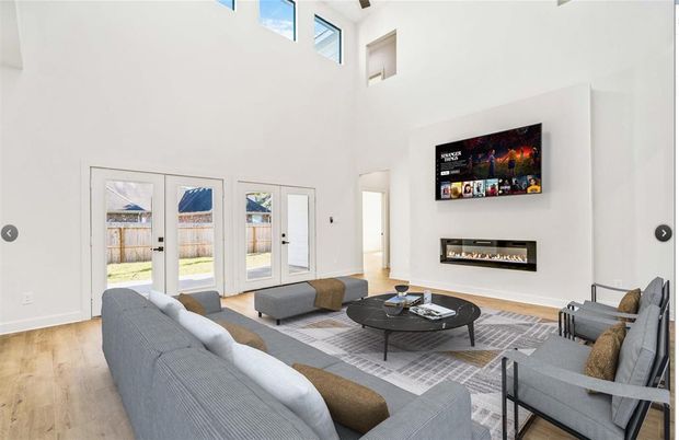 Fireplace, Interior, Living room, Wood Texture Flooring