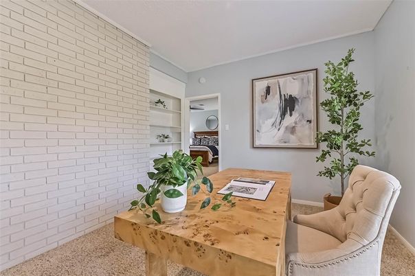 Home Office, Interior, Stone Walls
