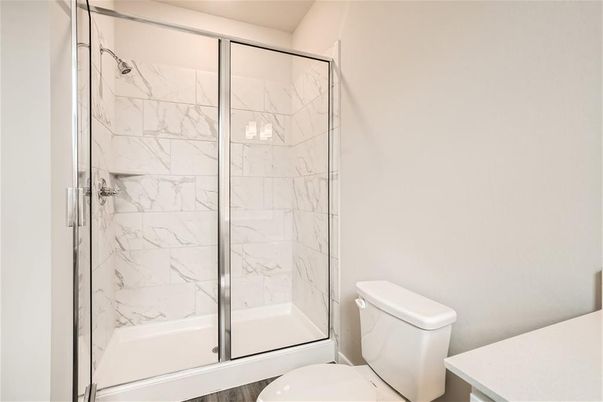 Bathroom, Glass Shower, Interior, Marble Walls