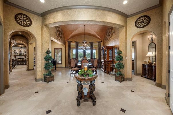Chandelier, Dining room, Interior, Recessed Lighting