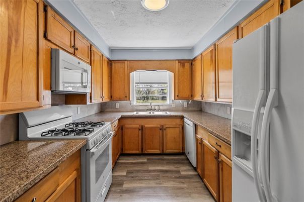 Interior, Kitchen, Wood Texture Flooring