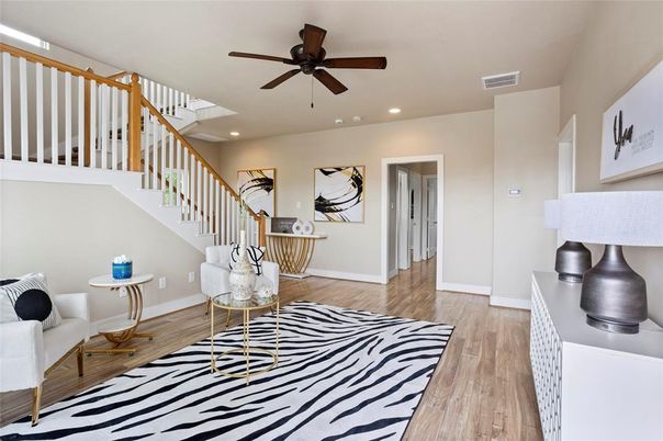 Interior, Recessed Lighting, Wood Texture Flooring