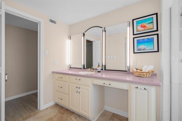 Bathroom, Dual Sink Vanities, Interior, Wood Texture Flooring