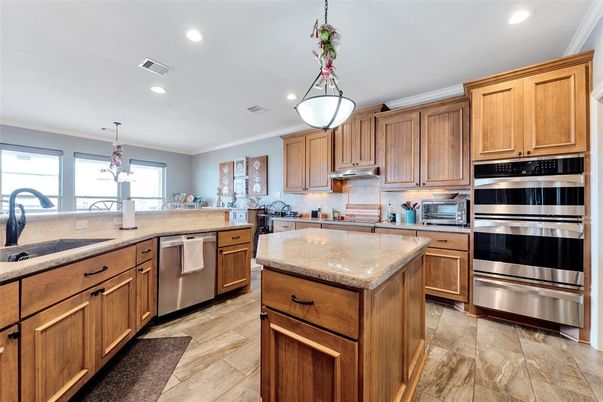 Interior, Kitchen, Pendant Lights, Recessed Lighting, Stainless Steel Appliances