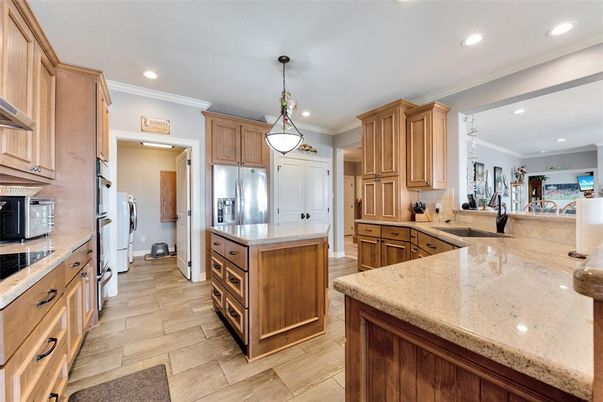 Interior, Kitchen, Pendant Lights, Recessed Lighting, Stainless Steel Appliances