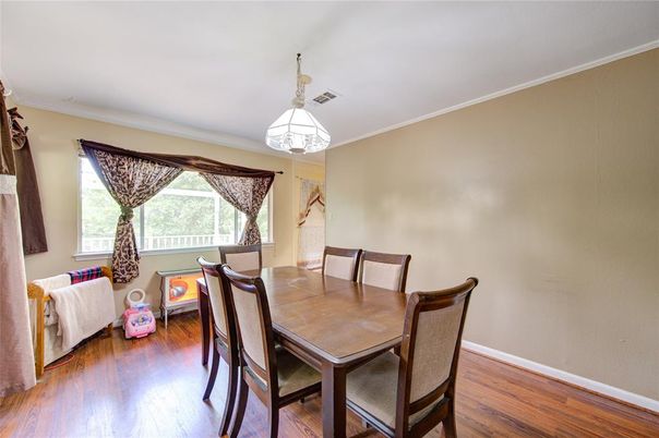 Dining room, Interior, Wood Texture Flooring