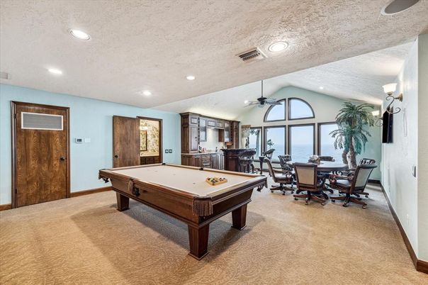 Billiard Table, Dining room, Game Room, Interior, Recessed Lighting