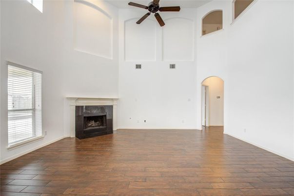 Empty room, Fireplace, Interior, Wood Texture Flooring