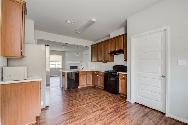 Interior, Kitchen, Wood Texture Flooring