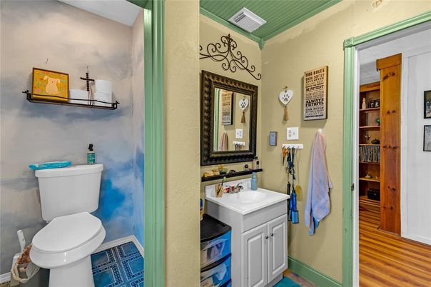 Bathroom, Interior, Wood Texture Flooring