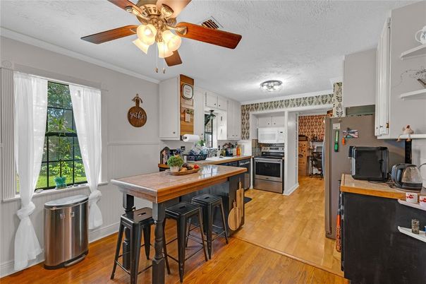 Interior, Kitchen, Wood Texture Flooring