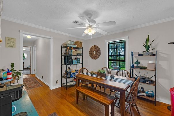Dining room, Interior, Wood Texture Flooring