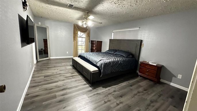 Bedroom, Interior, Wood Texture Flooring