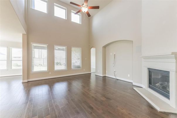 Empty room, Fireplace, Interior, Wood Texture Flooring