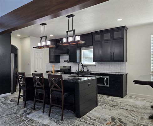 Interior, Kitchen, Pendant Lights, Recessed Lighting, Stainless Steel Appliances