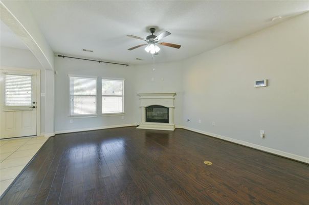 Empty room, Fireplace, Interior, Wood Texture Flooring
