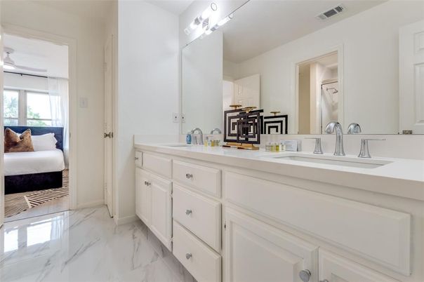 Bathroom, Dual Sink Vanities, Interior, Marble