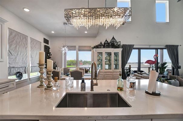 Chandelier, Interior, Kitchen, Recessed Lighting, Water