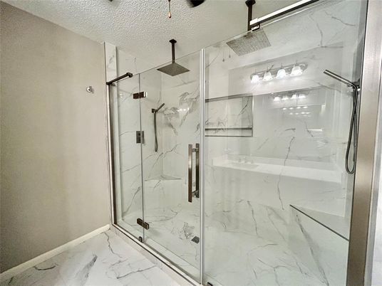 Bathroom, Glass Shower, Interior, Marble, Marble Walls