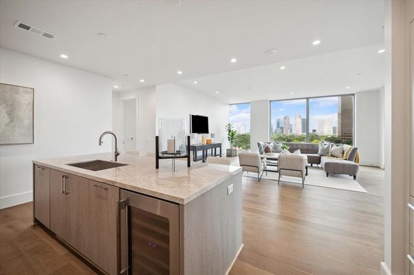 Dining room, Interior, Kitchen, Living room, Recessed Lighting, Wood Texture Flooring
